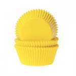 Capsulas Cupcakes Lisas Amarillas para reposteria creativa