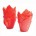 Capsulas para Muffins con forma de tulipa, color rojo