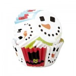 Capsulas MiniCupcakes Navidad con motivos de Muñeco de Nieve