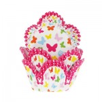 Capsulas Cupcakes con Tulipa con motivos de Mariposas para reposteria creativa