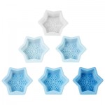 Set Moldes para bizcochos fabricados en silicona en forma de copo de nieve para reposteria creativa