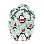 Capsulas para Cupcakes de Navidad con motivos de pinguinos en reposteria creativa