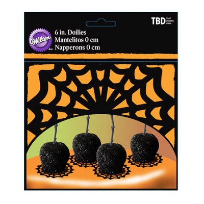 Blondas de Halloween para Tartas, cupcakes, con diseño de tela de araña