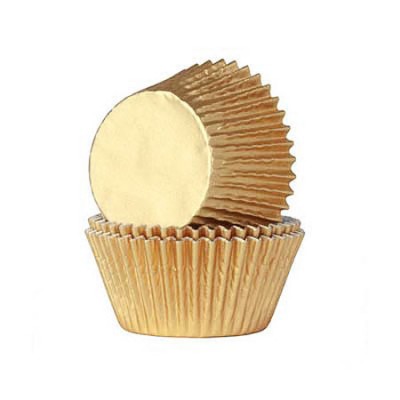 Capsulas Mini Cupcakes color Dorado ideales para Reposteria Creativa