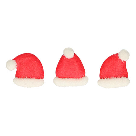Decoraciones Comestibles de Gorros de Papa Noel para reposteria creativa
