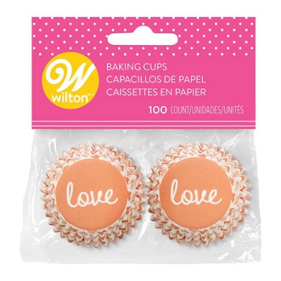Capsulas para Mini Cupcakes con motivos de Corazones especiales para S Valentin