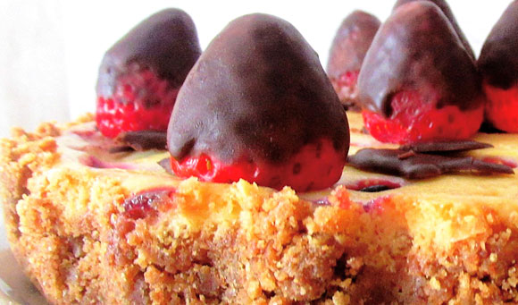 Receta tarta de Queso y Frambuesas - Club Exclusivo El Escondite de Lola