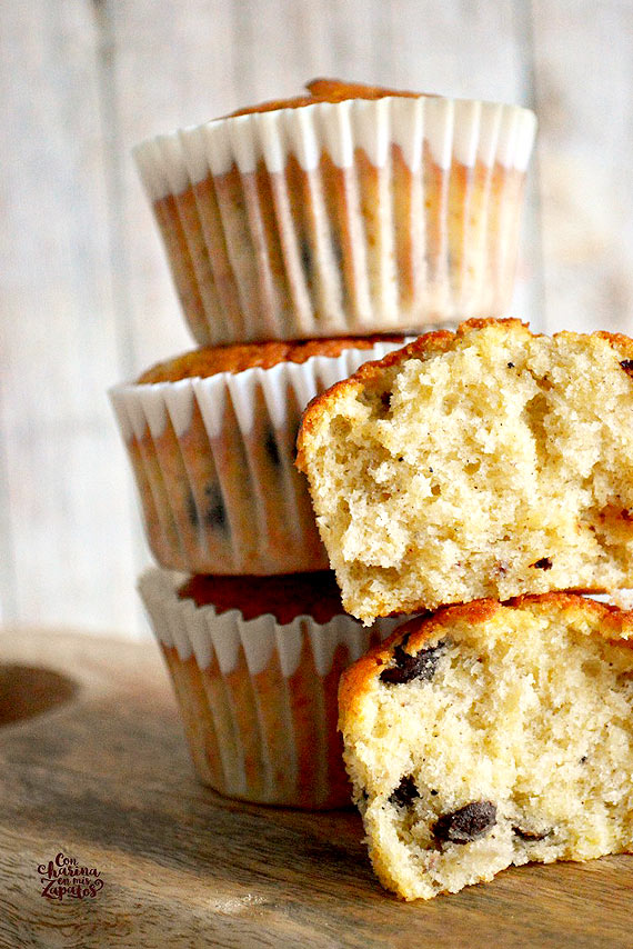Receta Magdalenas Plátano y Chocolate - Club Exclusivo El Escondite de Lola